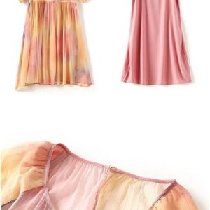 Womens Short Sleeve Casual Midi Dress Summer Bohemian Maxi Dress Beach Party Flowy Elegant Vacation Sundress