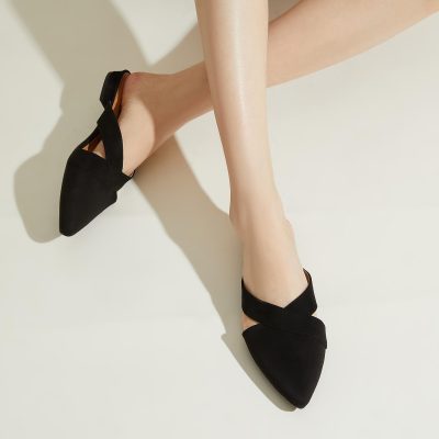 Women’s Mules Closed Pointed Toe Backless Loafer Shoes for Women