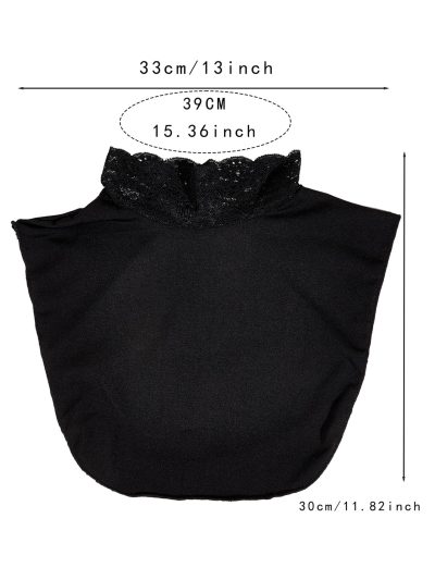 Dickey Detachable Lace Elegant Set Half Top Mock Blouse Collar Base Fake Collar Neck Cover for Women Girls