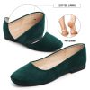 Flats for Women Comfortable Solid Color Soft Flats Square Toe Ballet Casual Work Shoes Dressy Slip-ons Loafers