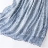Boho Silk Dress Women Natural Sleeveless O Neck Lace Up Beach Dress Floral Printing Summer Maxi Dress(Large)