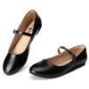 Mary Jane Ballet Flats, Black Flats for Women, Ankle Strap Dressy Comfortable Flats