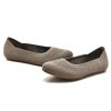 Women’s Ballet Flat Shoes Dress Shoes Knit Round Toe Slip On Ballerina Walking Flats Shoes for Woman Low Wedge Casual