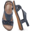 Womens Sandals Dressy Summer Beach Casual Elastic Strap Slip on Flat Shoes with Memory Foam