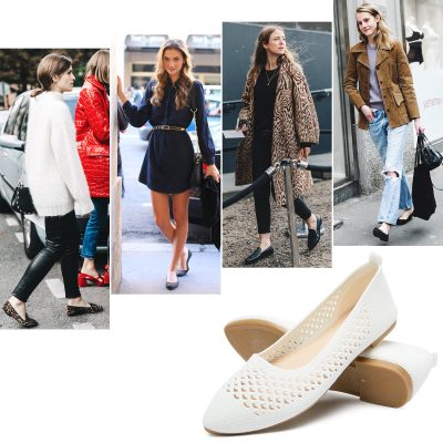 Women's Flats Shoes Women Comfortable Dress Shoes Black Pointed Toe Flats Ballet Mesh Knit Flat Dressy Slip on Business Casual