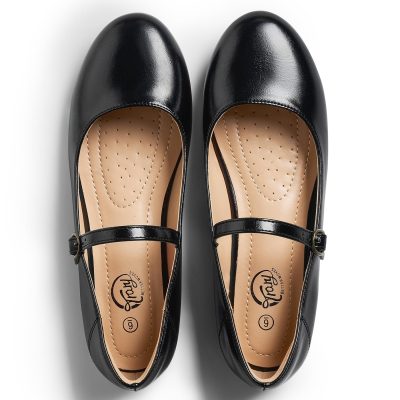 Mary Jane Ballet Flats, Black Flats for Women, Ankle Strap Dressy Comfortable Flats